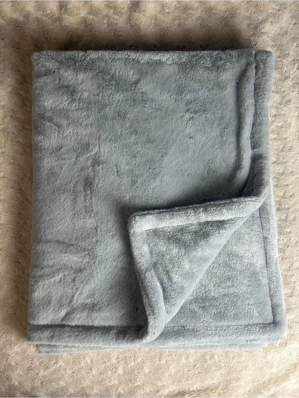 SL Home Fashion Solid Gray Baby Blanket Soft Plush Security Lovey